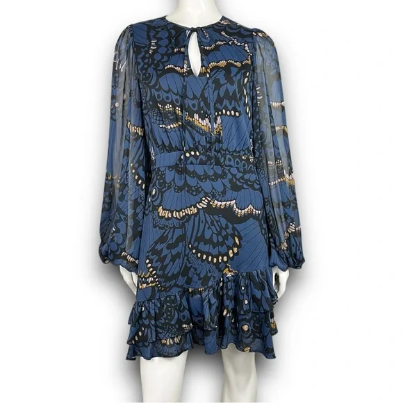 TED BAKER LONDON Pollei Butterfly Print Mini Dress US 6 Prairie Wedding Guest - Picture 3 of 16